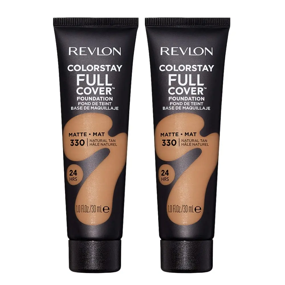 Revlon Colorstay Full Cover Matte Foundation 30ml 330 Natural Tan - 2 Pack