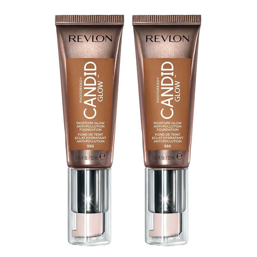 Revlon Photoready Candid Glow Moisture Glow Foundation 22ml 550 Mocha - 2 Pack