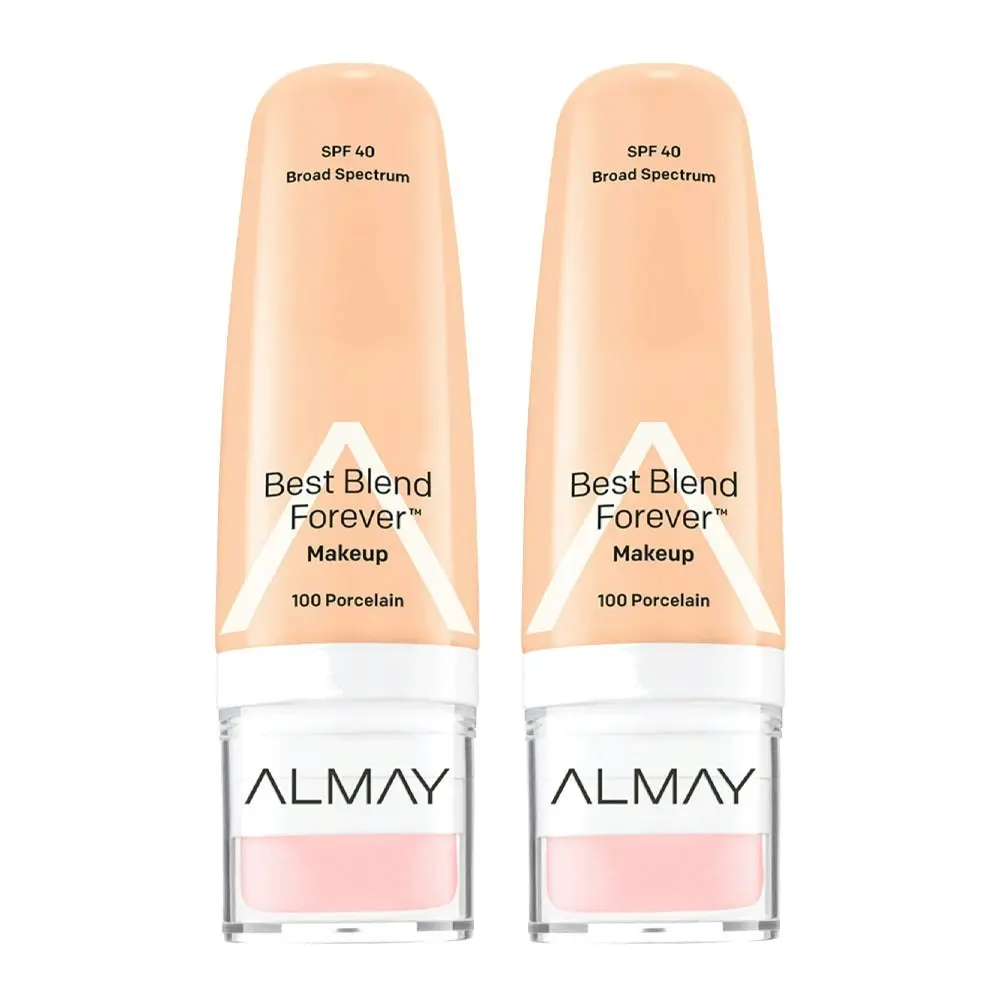 Almay Best Blend Forever Makeup 30ml 100 Porcelain - 2 Pack