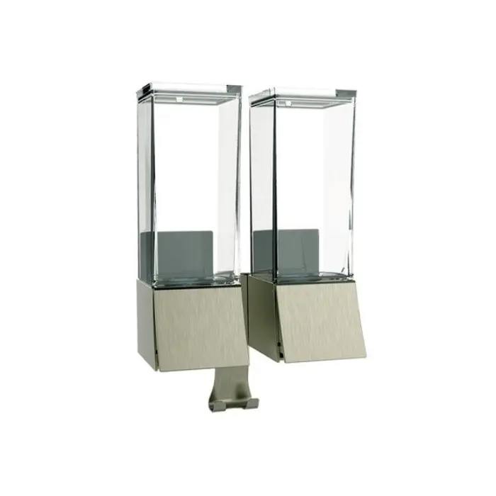 Better Living Linea 2 x 355ml Double Shower Dispenser - Brushed Nickel