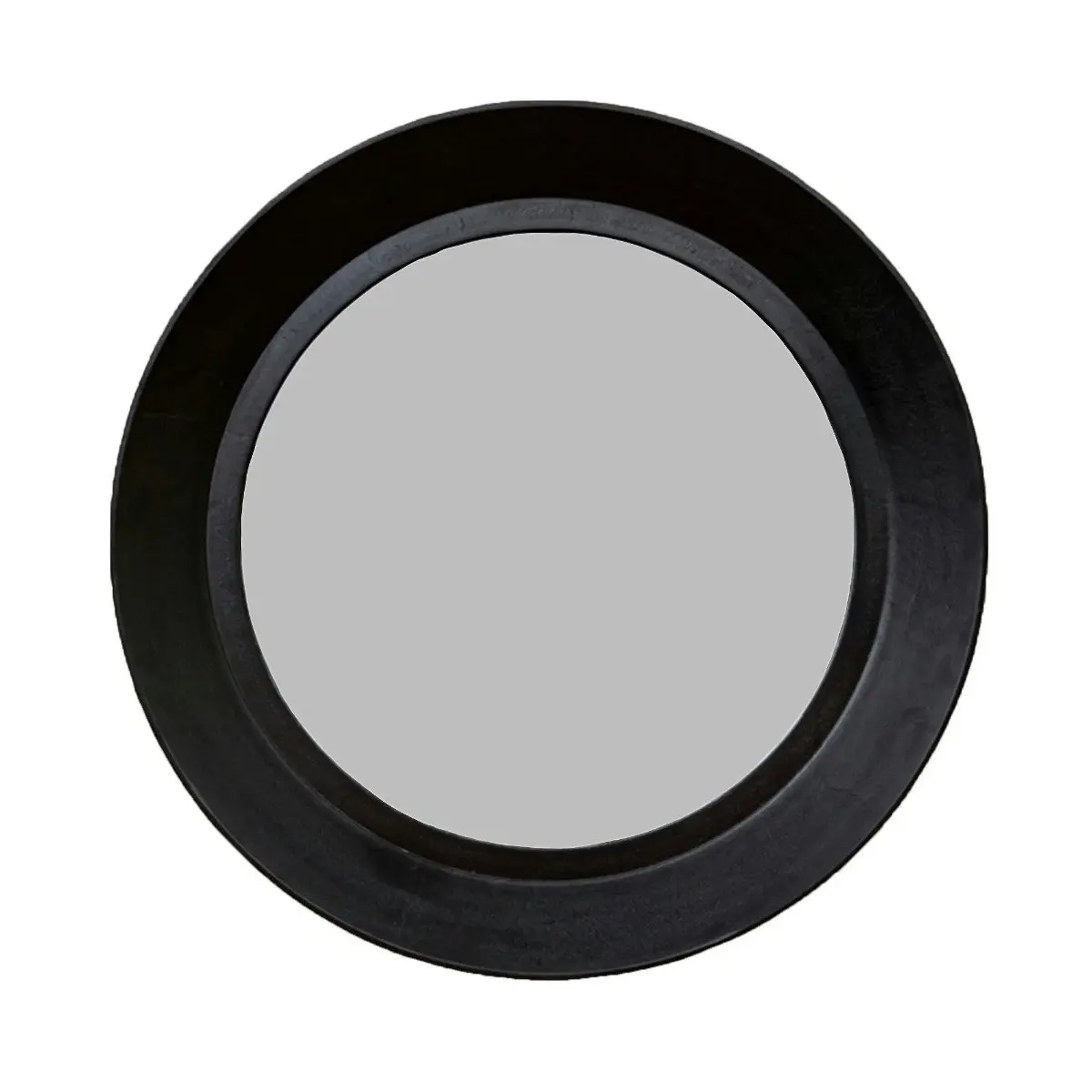 SSH Collection Zandra 90cm Wide Round Wall Mirror - Black