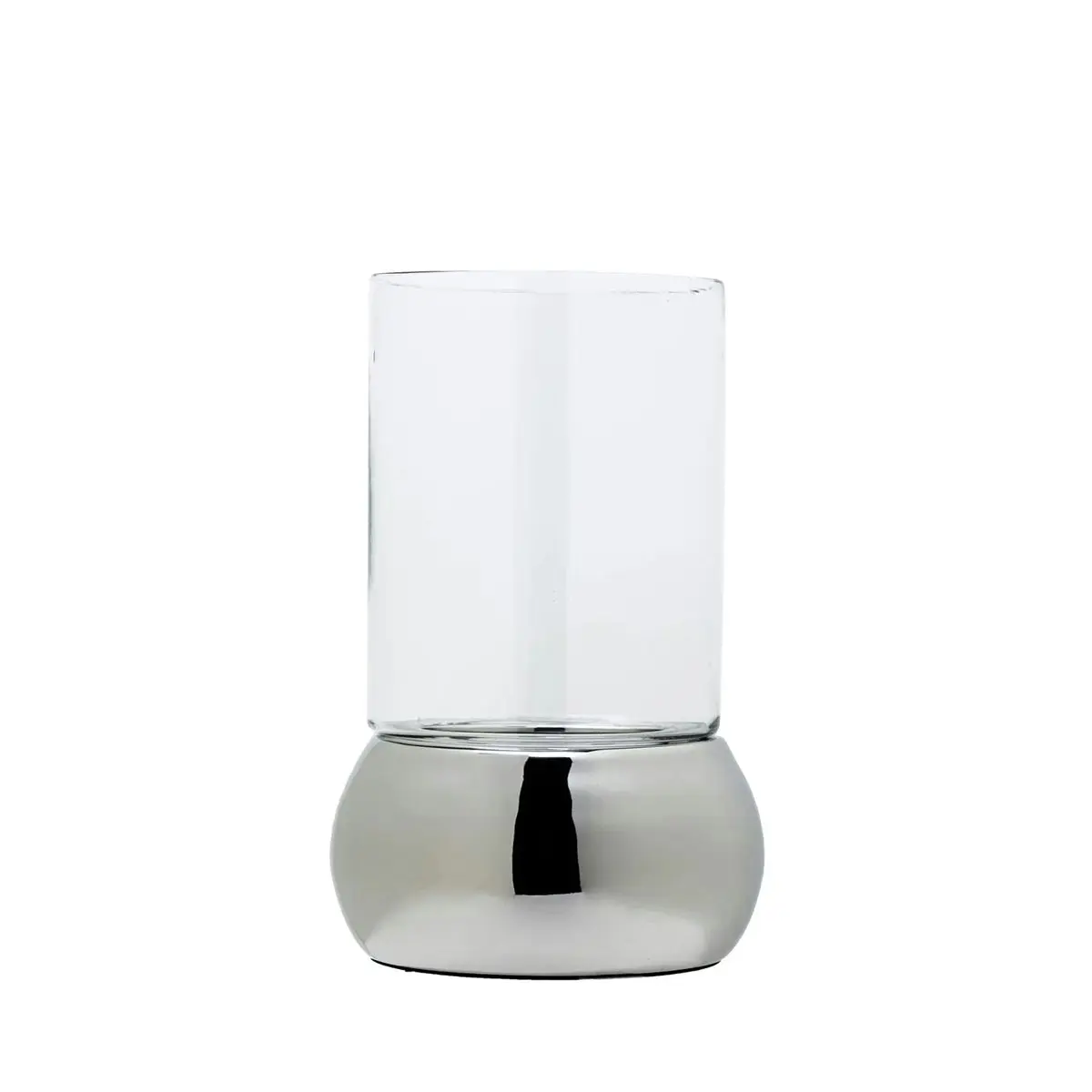 SSH Collection Carmichael Small 26cm Tall Hurricane Lamp - Nickel