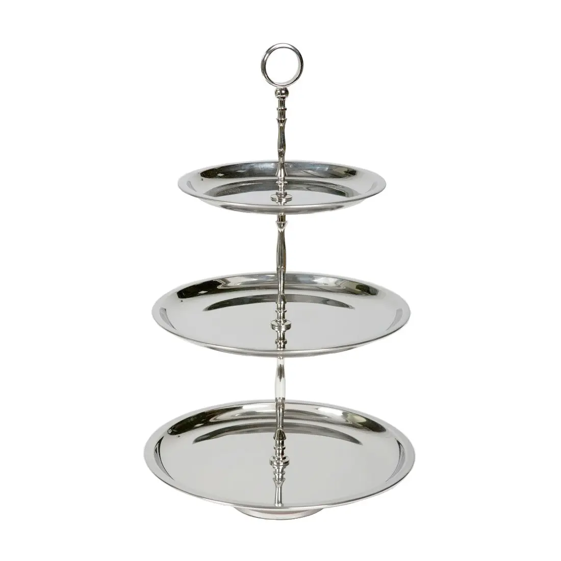 SSH Collection Kate 52cm Tall 3 Tier Cake Stand - Polished Steel