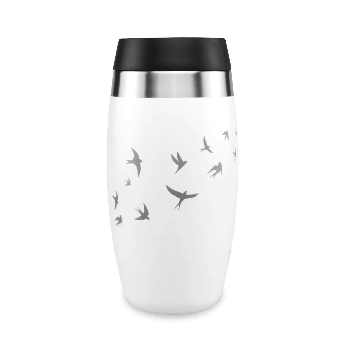 Ohelo 400ml Tumbler with Etched Swallows - White