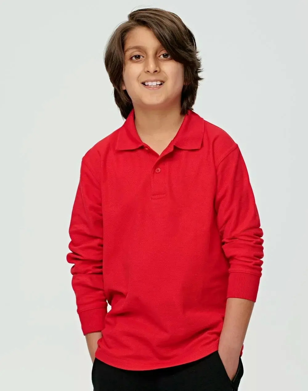 Kids Traditional Long Sleeve Polo