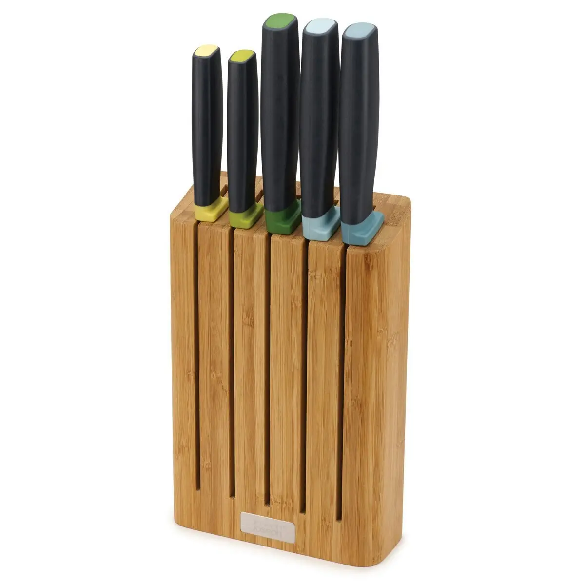 Joseph Joseph 5-Piece Elevate Knife Set With Slimline Bamboo Block