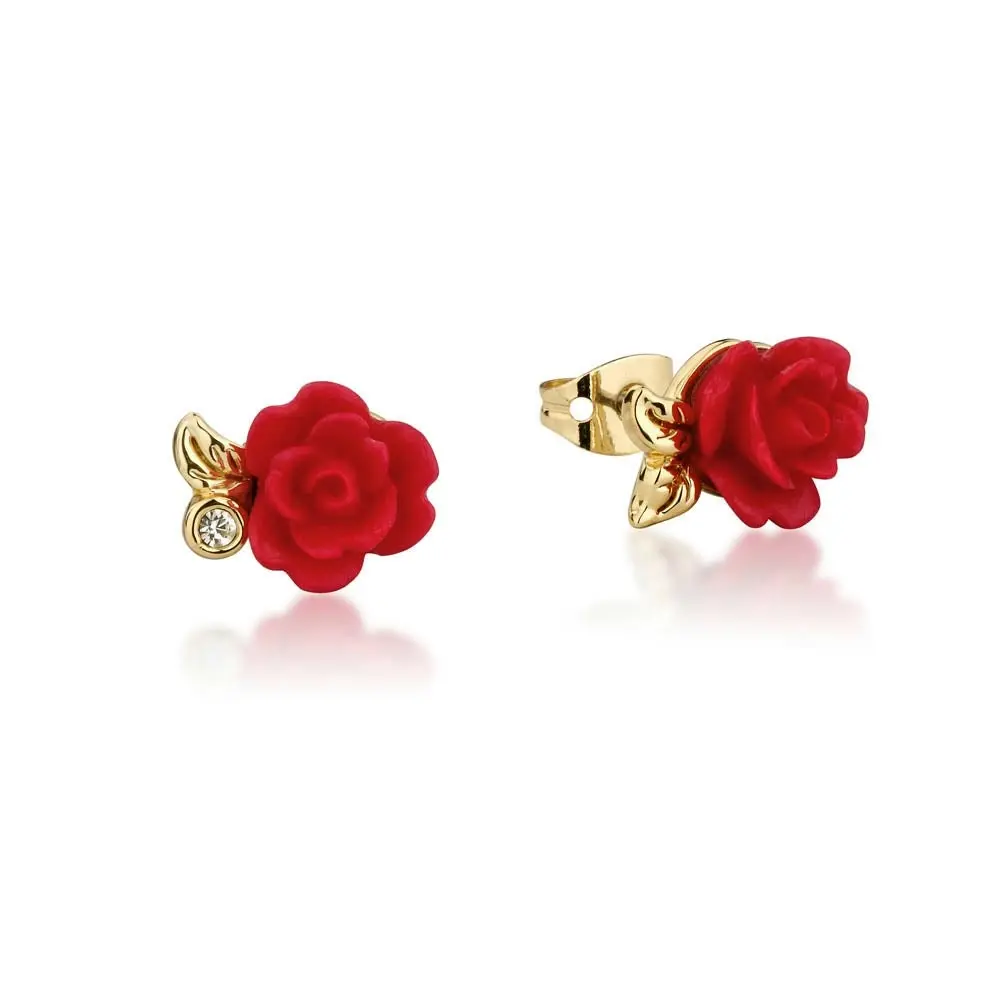 Disney Beauty and the Beast Enchanted Rose Stud Earrings