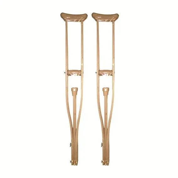 Livingstone Underarm Crutches Wood Adjustable Large 122-152cm 2 Pack