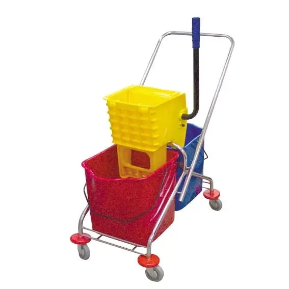 Bucket Set 60L 79 x 43 x 52cm Metal Handle Yellow