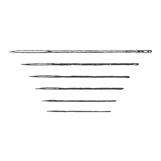 Livingstone Suture Needles, Triangular Cutting Straight, Thickness: 0.6mm, Length: 40mm, 12 Needles/Pack