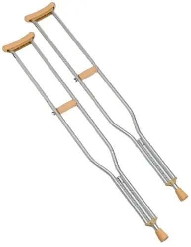 Livingstone Underarm Crutches, Aluminium, Youth, Adjustable, 94-114cm, 2/Pack, 6/Carton