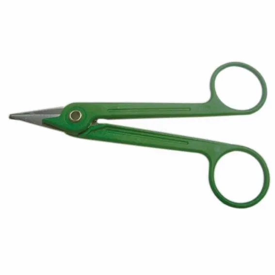 Recyclable Plastic Sharp Blunt Scissors, 12cm, Stainless Steel Blade, Each