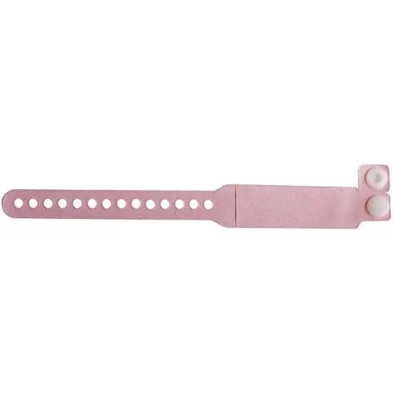 Livingstone Personal Identification ID Bands, Adult, with Name Card, Latex Free, Pink, 100/Box x16