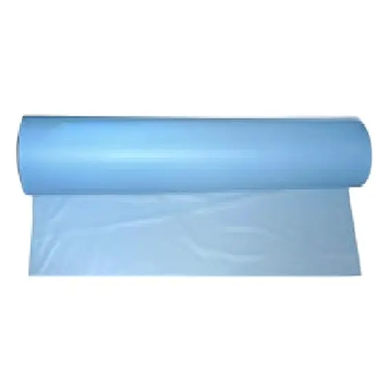 Livingstone Heavy Duty Mackintosh PVC Draw Sheet or Bed Sheet, 94cm x 50 Metres x 0.165mm, Waterproof, Blue, Each Roll x3