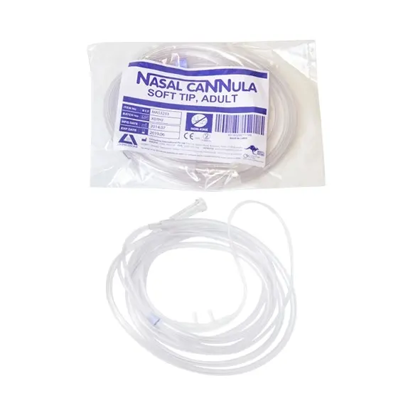 Livingstone Twin Nasal Oxygen Cannula, Soft Tip, Adult, 2 Metres Oxygen Tube or Tubing, White, Each x363