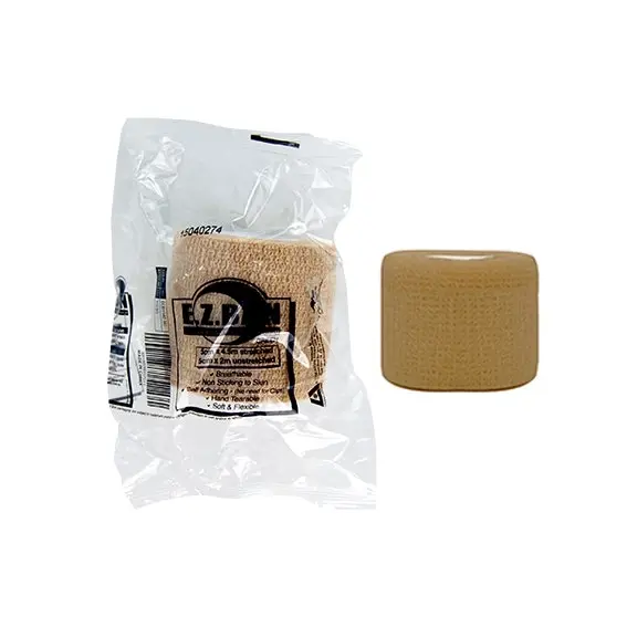 E.Z. Ban Wrap Cohesive Elastic Bandage 2.5cm x 2m stretch to 4.5m Tan