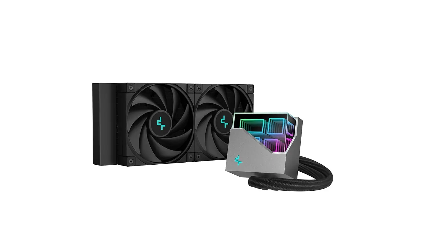 DEEPCOOL LT520 Premium Liquid CPU Cooler, 240mm Radiator, High-Performance FK120 FDB Fans, Multidimensional Infinity Mirror Block, 5V A-RGB Softwa