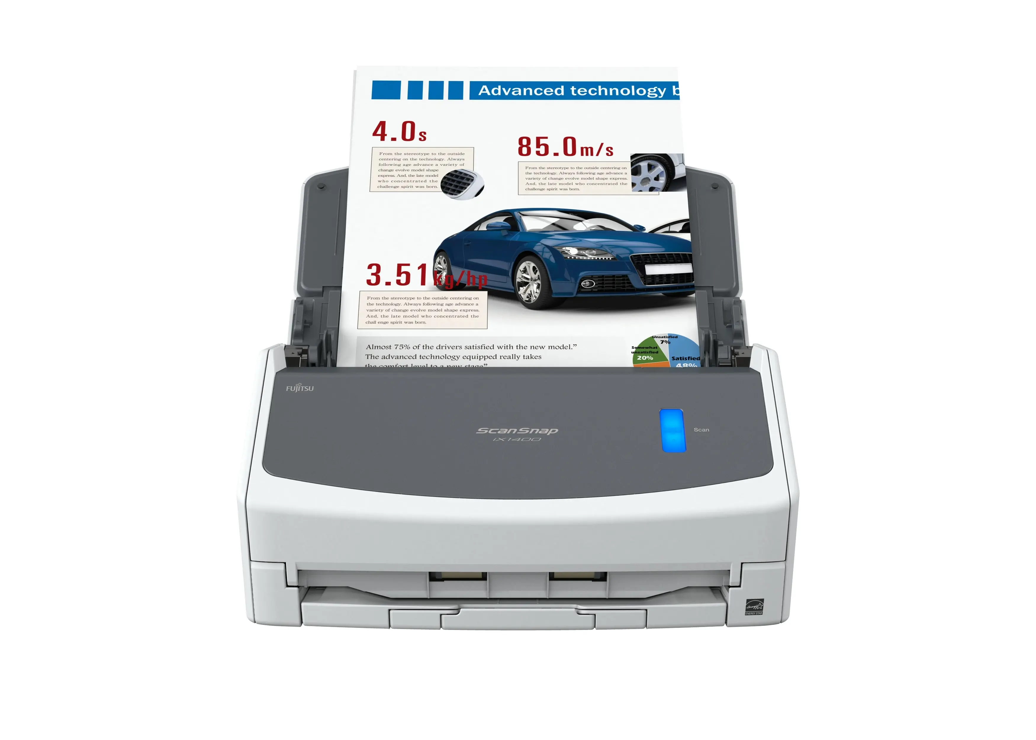 Fujitsu Fujitsu Scansnap Ix1400 Usb Document Scanner A4 Duplex 40 Ppm50sht Adf600dpi