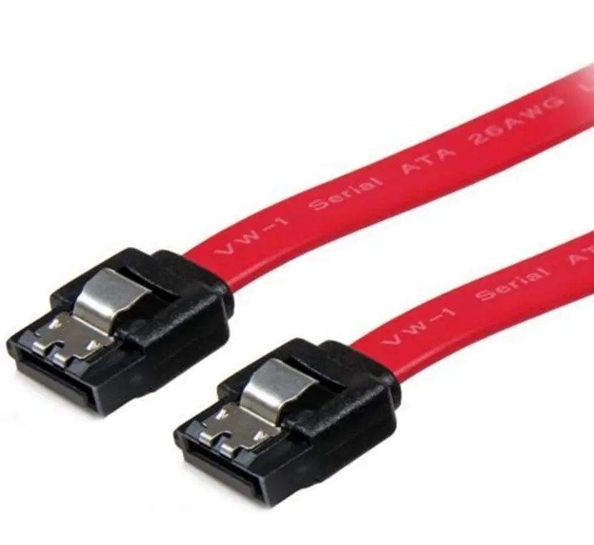 ASTROTEK SATA 3.0 Data Cable 30cm 7 pins Straight to 7 pins Straight with Latch Red Nylon Jacket 26AWG