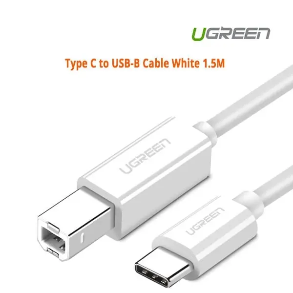 Ugreen Type C to USB-B Cable White 1.5M 40417