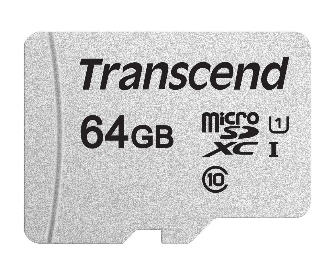 TRANSCEND TS64GUSD300S 64GB UHS-I U1 microSD w/o Adapter  (microSDHC I, C10, U1)