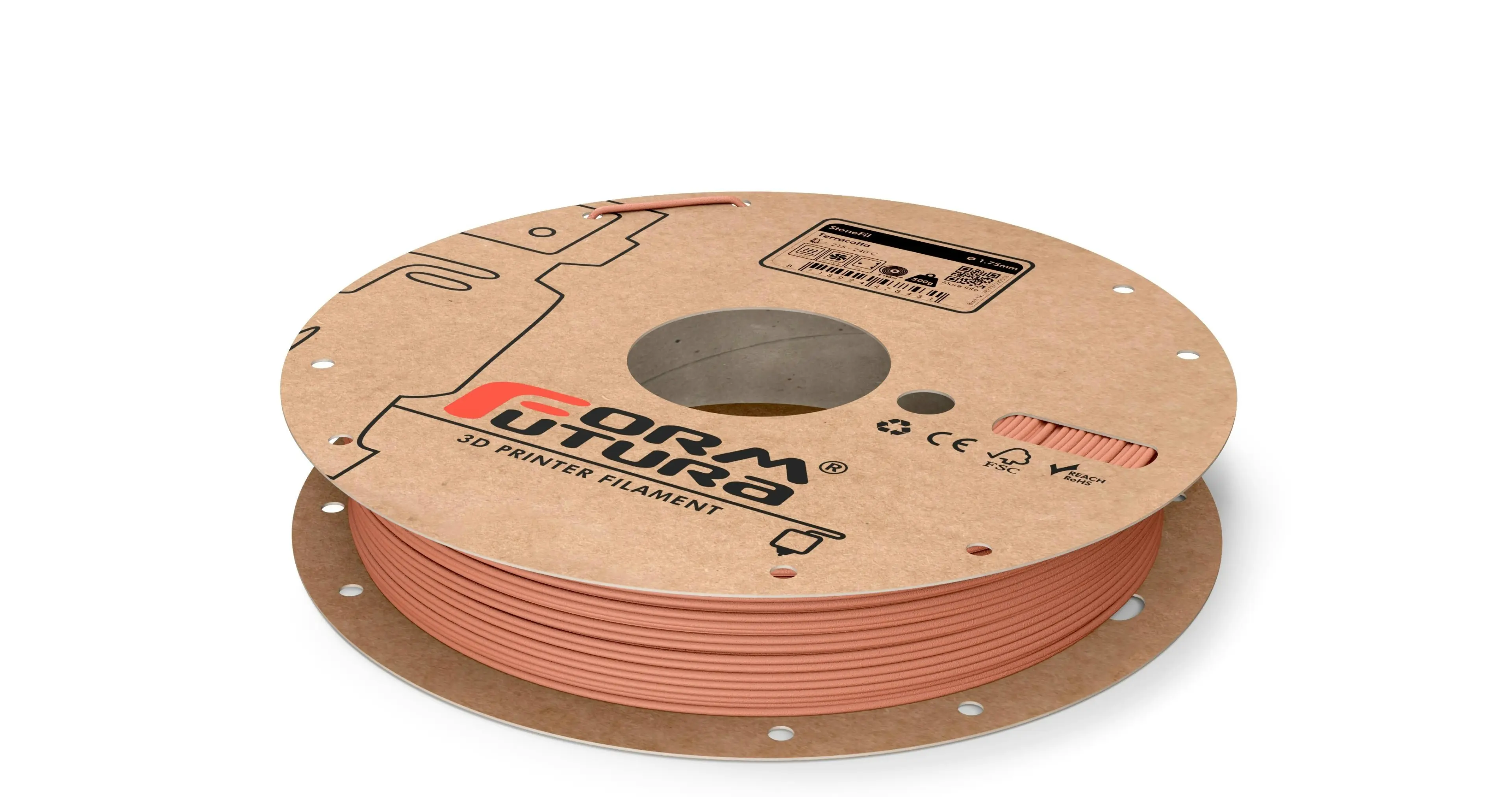 Stone feel PLA based filament StoneFil 1.75mm Terracotta 500 gram 3D Printer Filament