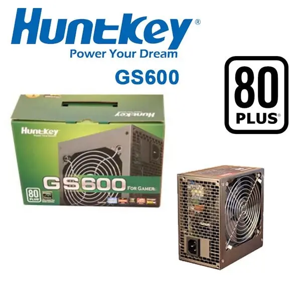 Huntkey Gs600 Power Supply 600w 80 Plus Silent