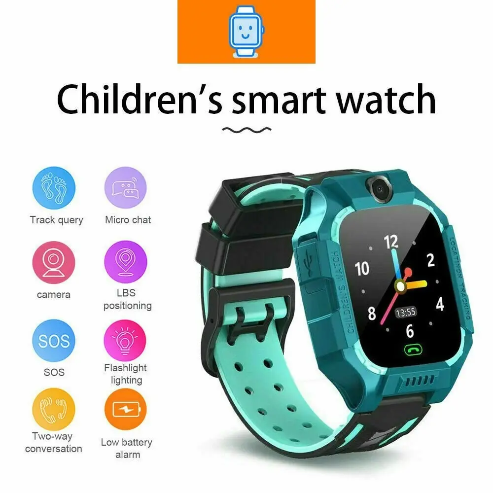 Kids Tracker Smart Watch Phone GSM SIM Alarm Camera SOS Call for Boys Girls Gift