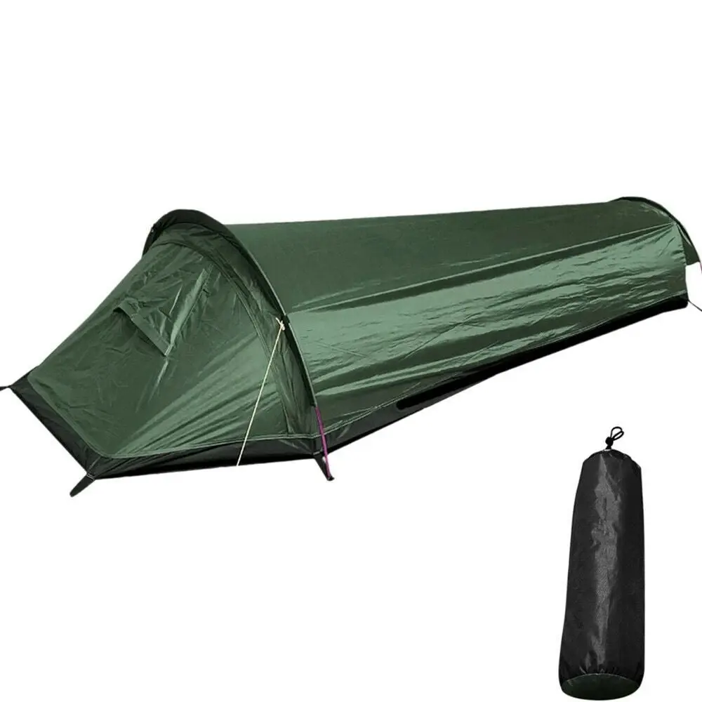 Ultralight Bivy Camping Tent Waterproof Sleeping Bag Travel Backpack Single Tent