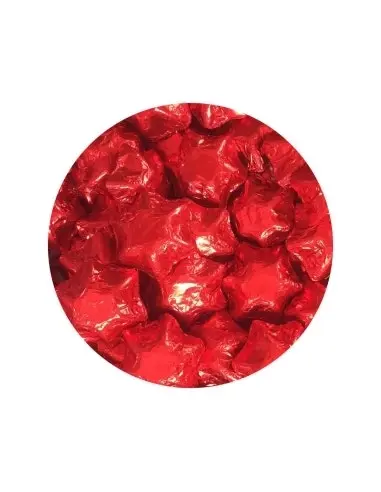 Lolliland Chocolate Stars Red Foil 120 Pieces 1kg x 1