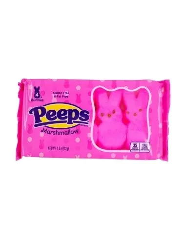 Peeps Pink Marshmallow Bunnies 4 Pack 42g x 24