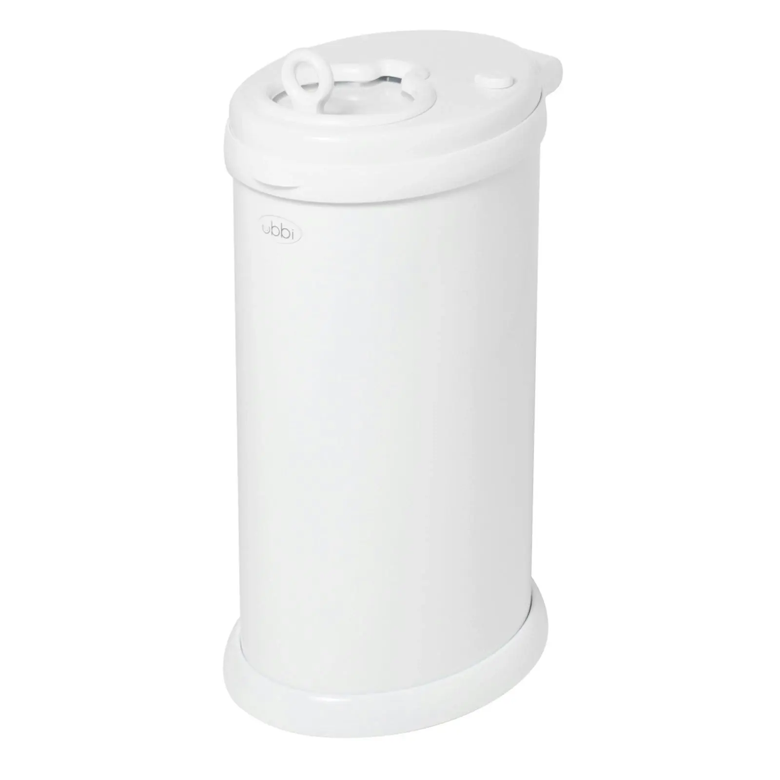 Ubbi Eco-friendly Diaper Pail Nappy Bin W/ Powder Coated Steel & Rubber Seals White