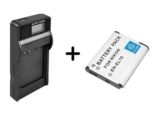 EN-EL19 Compatible Battery + LCD Charger For Nikon CoolPix S100 | S3100 | S3500 | S2500