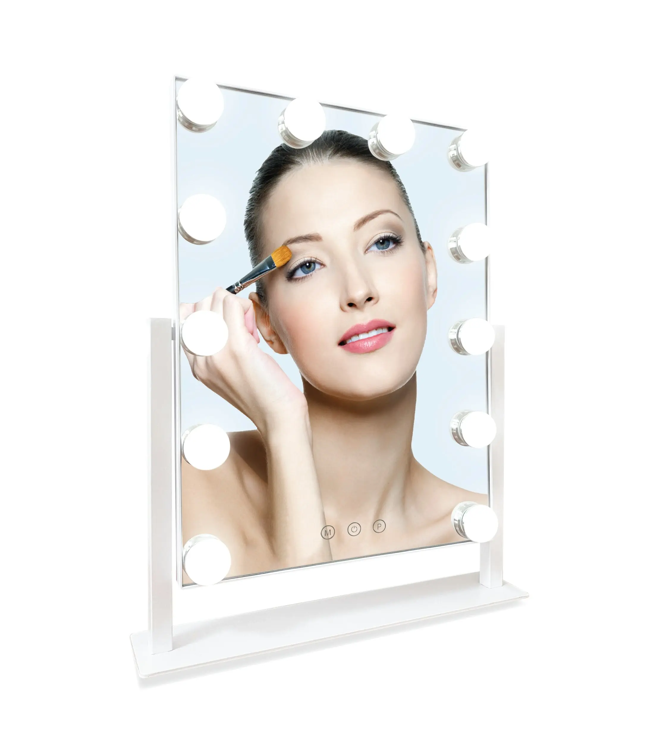 Impressions Makeup Mirror Hollywood Vanity Mirror with 12 LED Bulbs and Adjustable Brightness 43.8 X 35 CM