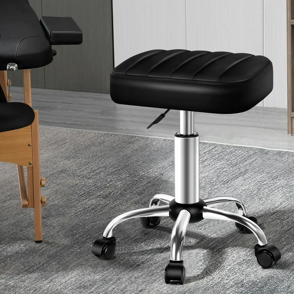 Alfordson Salon Stool Square Swivel Barber Hair Dress Chair Gas Lift Lina Black