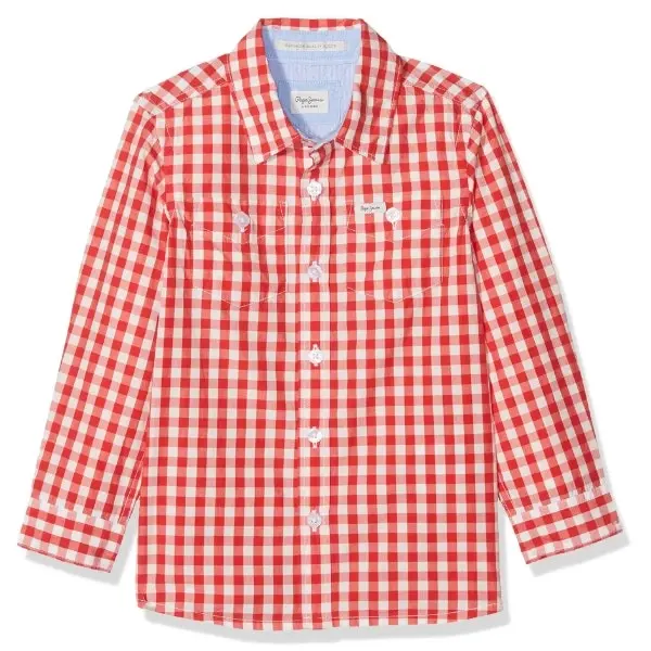 Pepe Kids Pepe Jeans Boys Morgan Jr Check Shirt Red