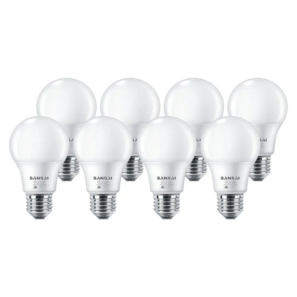 8PK Sansai 12W E27 LED Bulb Light Lamp Globe Screw 6500K 1050 Lumens Cool White