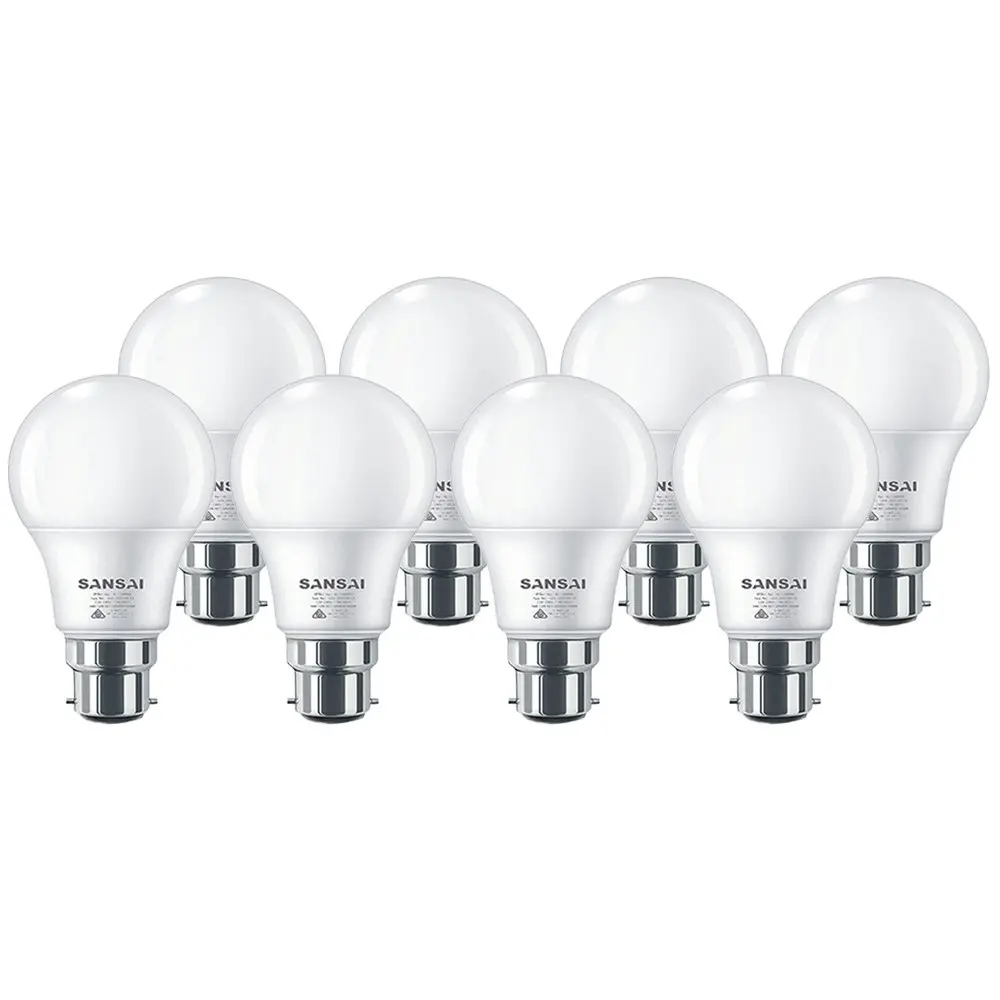 8PK Sansai 12W B22 Bayonet LED Light Bulb Globe 3000K 1050 Lumens Warm White