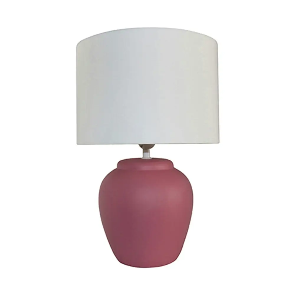 Maine & Crawford Monryk 43cm Ceramic Bedside Light Desk Table Lamp Decor Pink