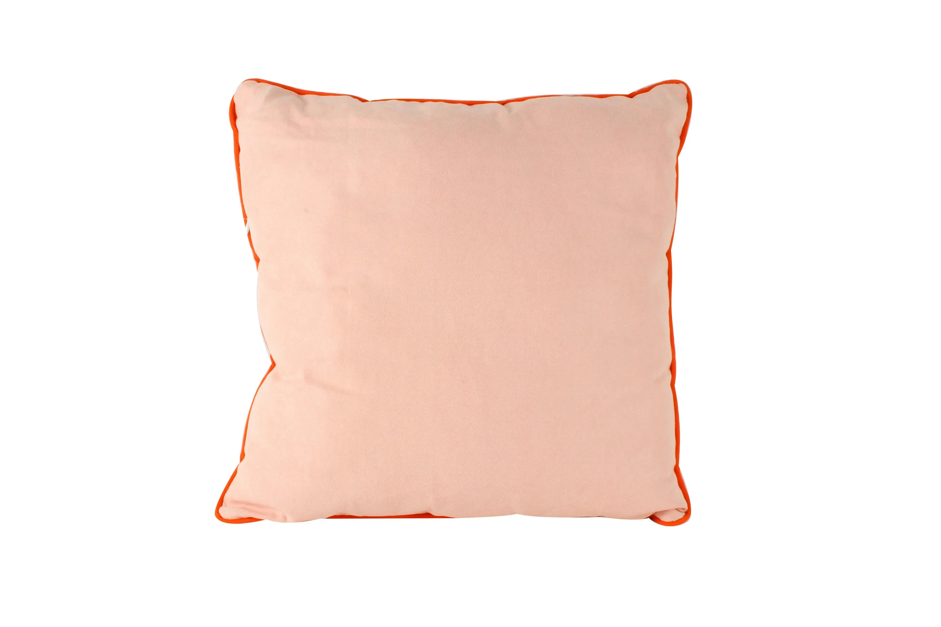 Pink & Lilac Cushion with Orange Piping 50 x 50 cm