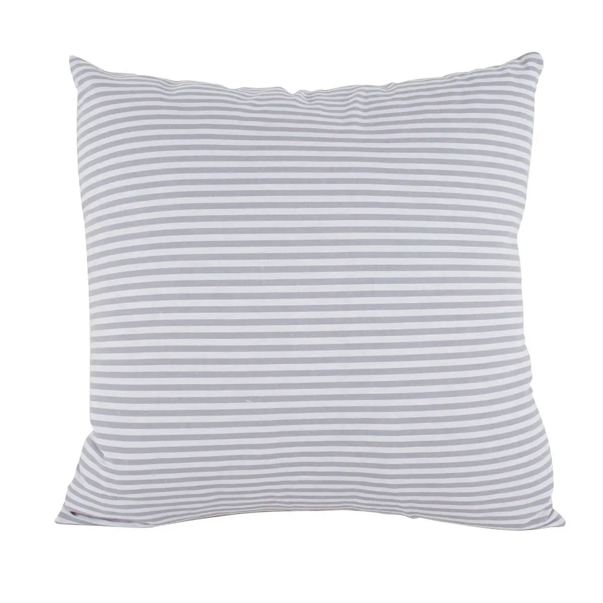 Grey Cotton Stripe Cushion 40x40cm