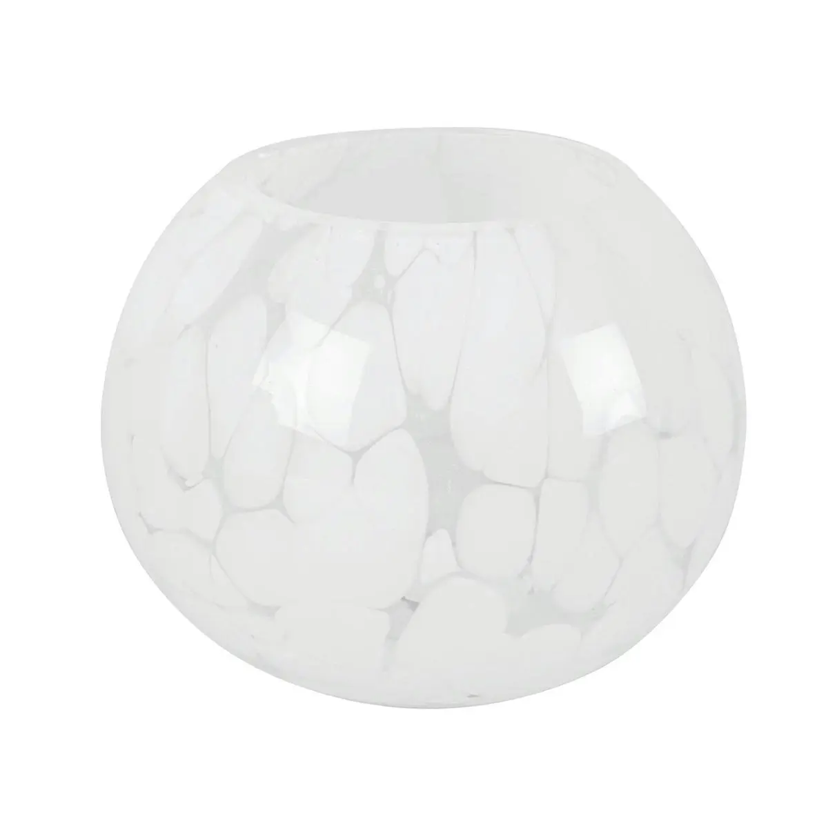 Mia Marble Round Glass Vase 12 x 10cm