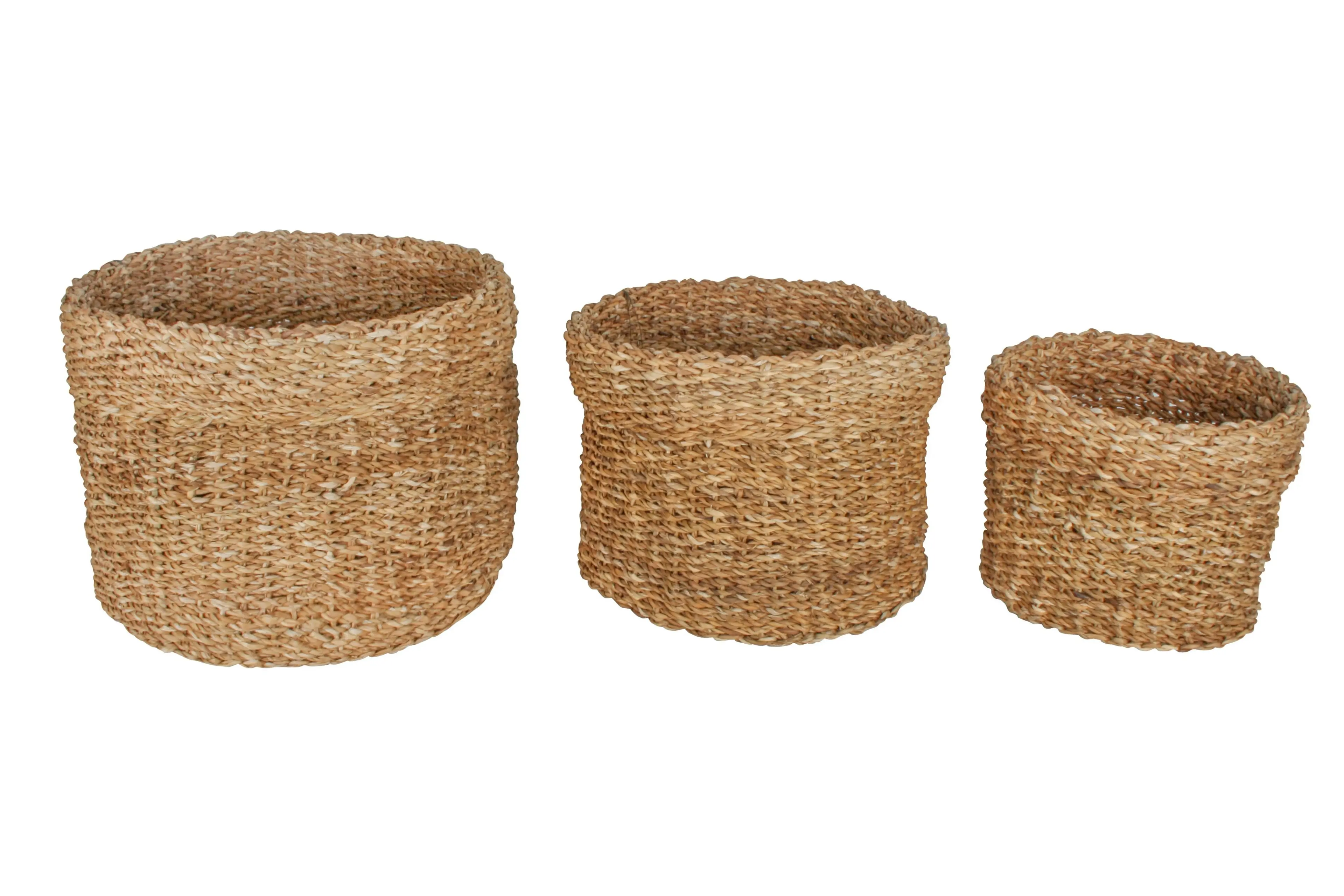 Bremer Set Of 3 Sea Grass Round