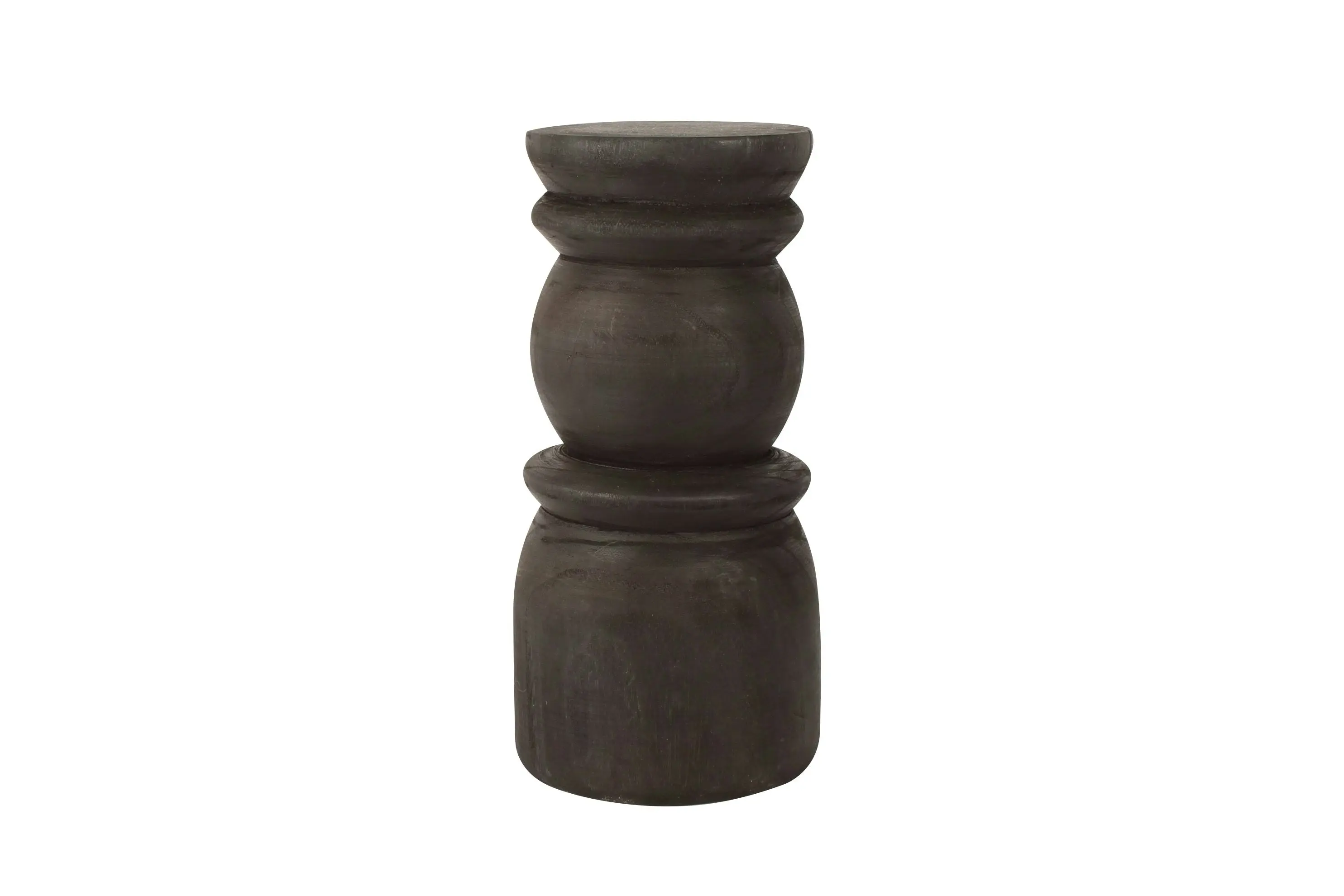 Kadek Candle Holder Black Wood 30 x 13cm