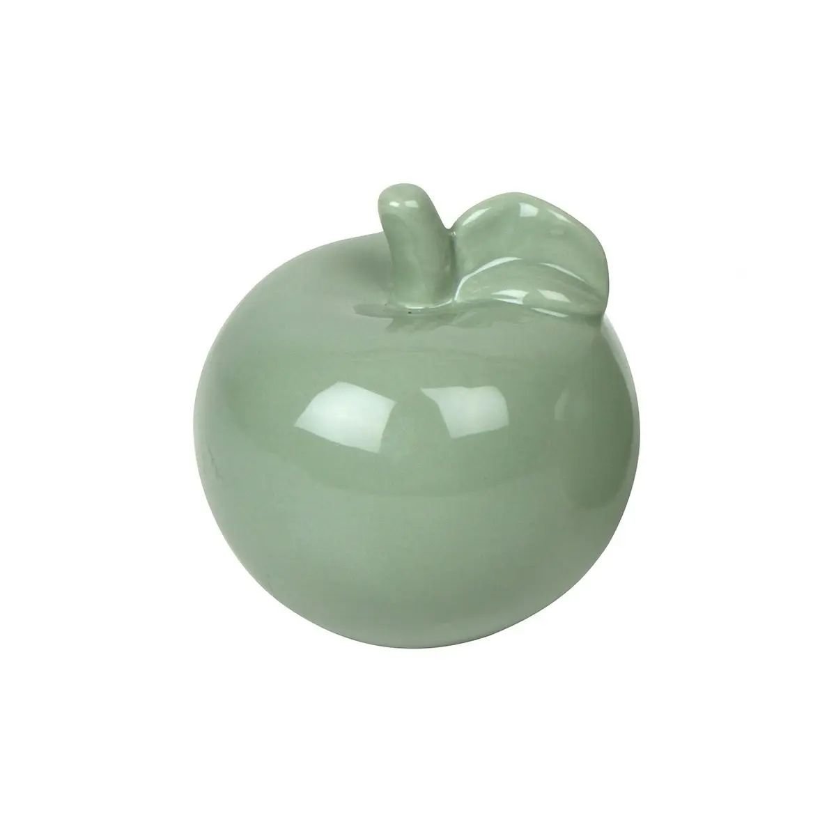 Ceramic Apple Ornament Sage 10 x 10 x 10cm