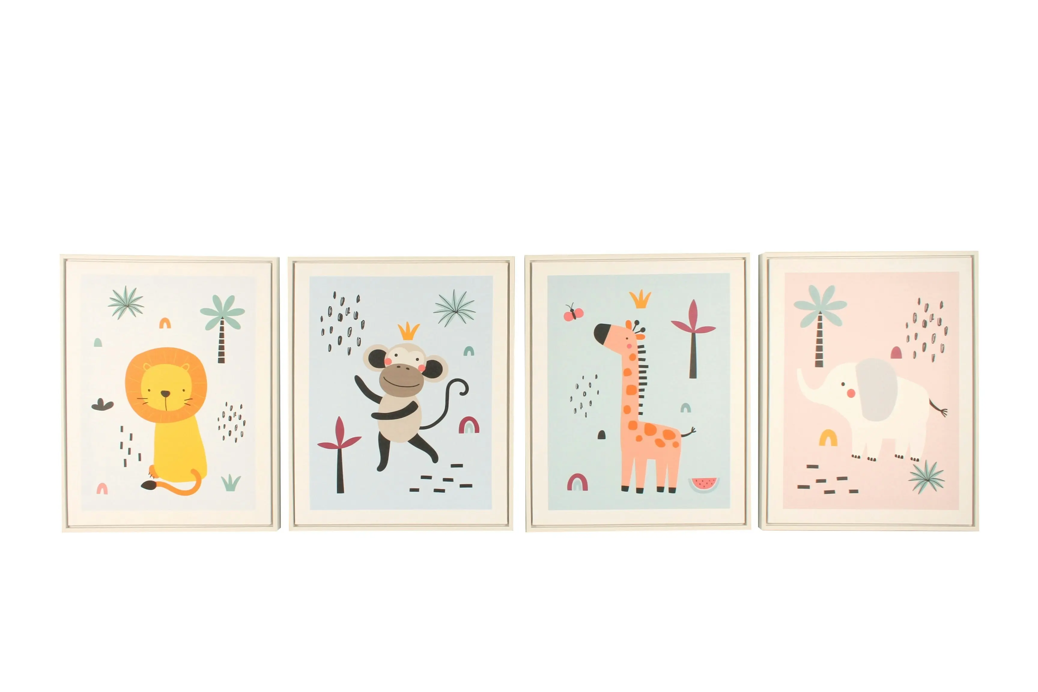 Jordan Set Of 4 Kids Room Prints With Frame 50 x 40 x 3cm