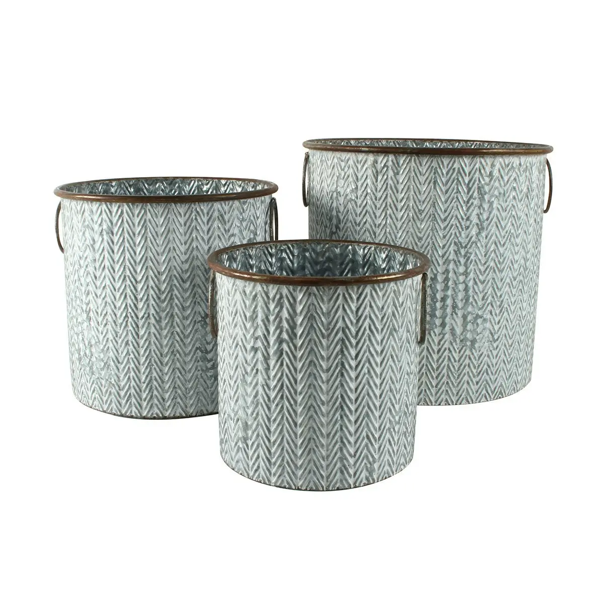 Camella Metal Round Set Of 3 Pots