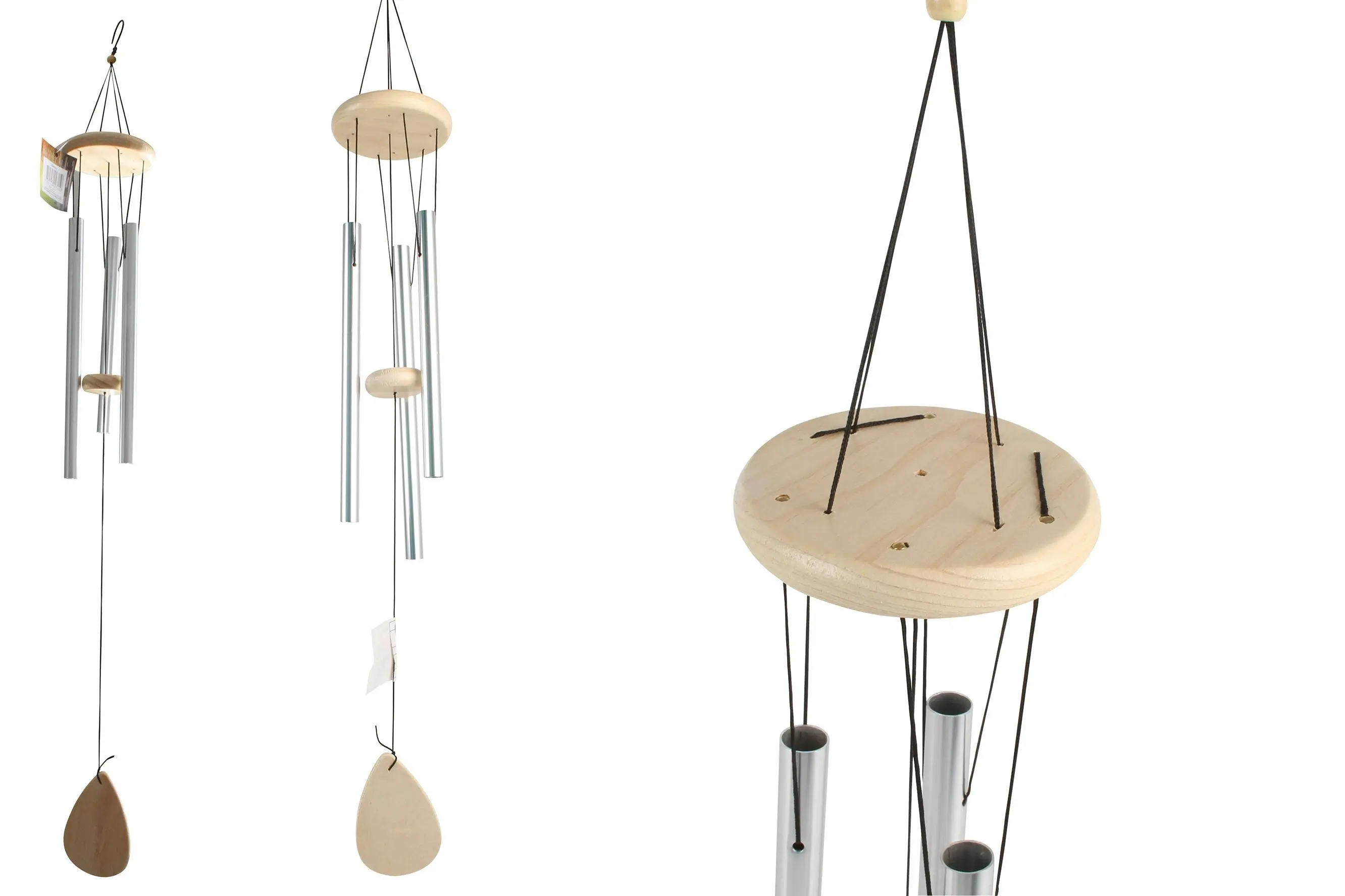 Wood Wind Chime Metal Rod 75cm