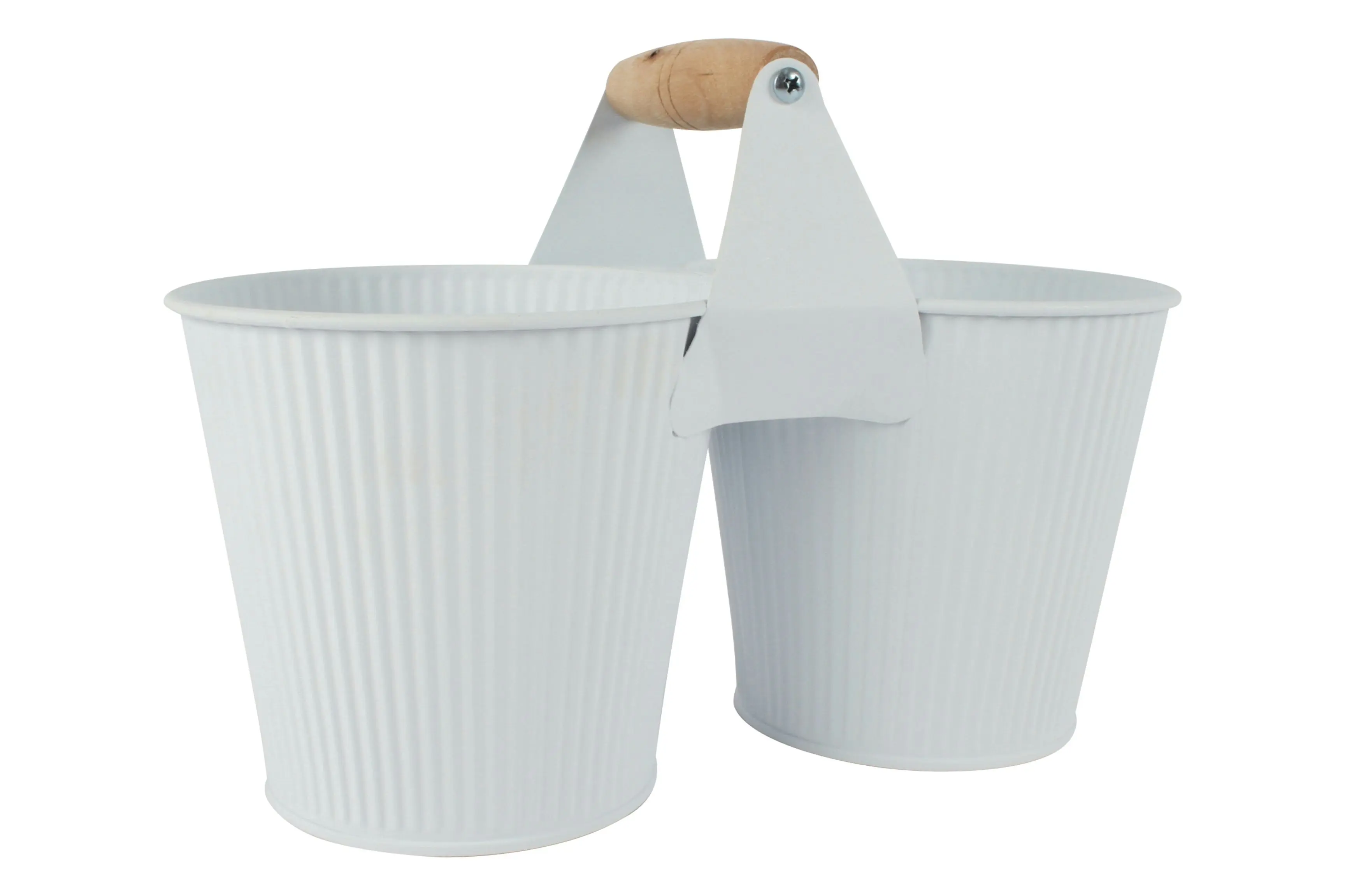 Maja Emboss 2 Pot With Handle White 26 x 13cm