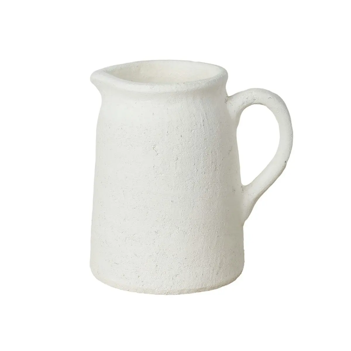 Ofelia Terracotta Vase Textured White 24 x 24 x 18cm